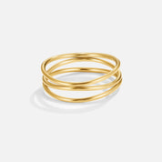 Bague Infinity Loop dorée - Luxe intemporel et éclat radieux