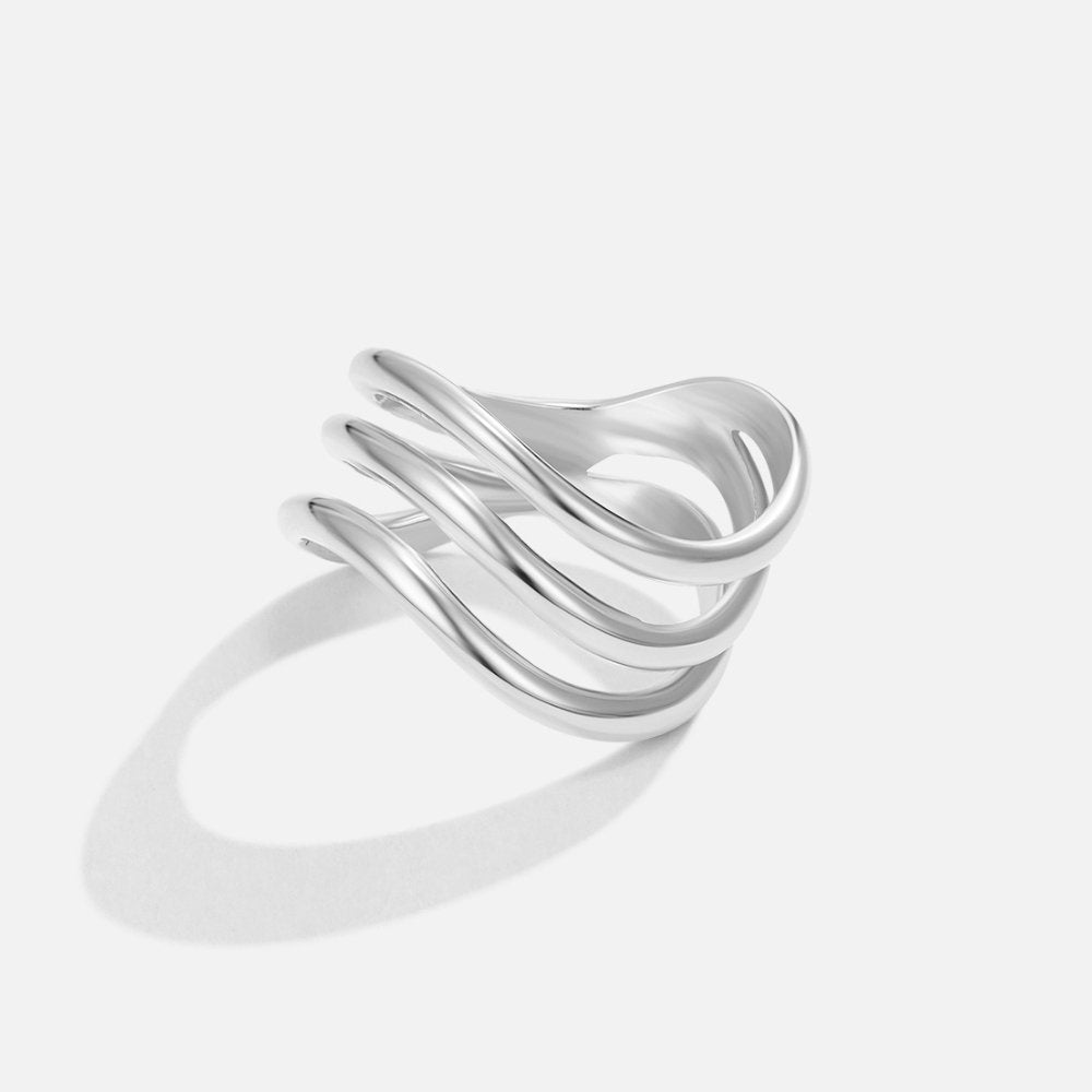 Bague en argent stratifiée Kiya – Style intemporel et raffinement