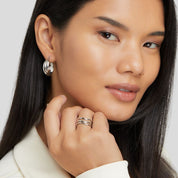 Bague en argent stratifiée Kiya – Style intemporel et raffinement